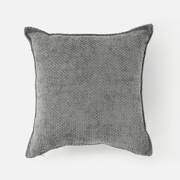 香奈兒絨編格紋抱枕 45x45cm 灰