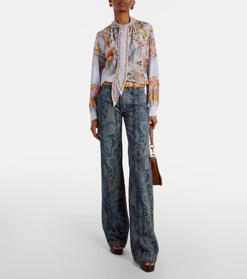 Etro Printed flared jeans