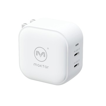 Maktar 45W GaN 氮化鎵 充電器 口袋快充 時尚白