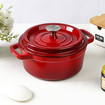 免運 開立發票 鍋具 鑄鐵琺瑯鍋燉鍋搪瓷燜燒煮鍋無涂層不粘鍋電磁爐通用