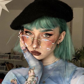 ins動漫cos假發女短發模特攝影化妝彩色假毛帥氣雀斑妝整頂頭套