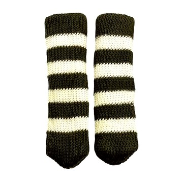 雙層椅腳套 A024405 墨黑色條紋 家具配件  2個  Chair