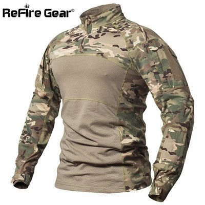ミリタリーシャツ コンバットシャツ サバゲーウェア Tシャツ 長袖 迷彩 軍服 サバゲー トレーニング アウトドア 男性 メンズ