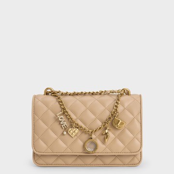 Love鍊條菱格肩背包