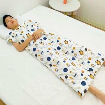 中大兒童露腳夾棉背心式純棉睡袋寶寶學生春夏秋冬無袖護肚防踢被