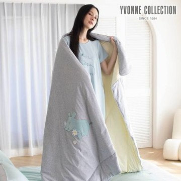YVONNE 以旺傢飾 【玉石纖維】犀牛單人冰玉被-寧靜灰