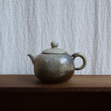 青石 柴燒陶手工茶壺