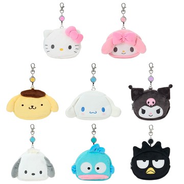 Sanrio 三麗鷗 絨毛造型車票夾零錢包 票卡夾