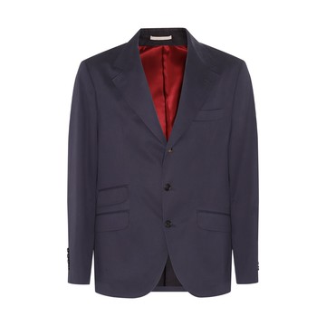 Brunello Cucinelli - Navy Blue Cotton Blazer