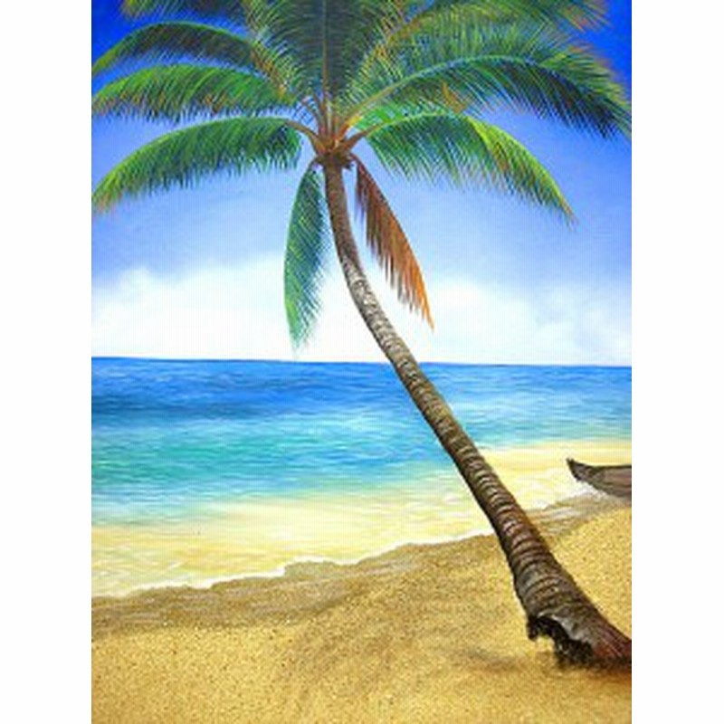 バリアート絵画 特大 縦 M Santoの 椰子の木とseaside F 額縦約99cmｘ横79cm アジアン雑貨 バリ雑貨 壁掛け 通販 Lineポイント最大6 0 Get Lineショッピング