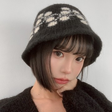 【Aa.chic】復古撞色緹花針織漁夫帽(兩色).女帽/溫暖/撞色/緹花/漁夫帽/針織/秋冬【C14U377】