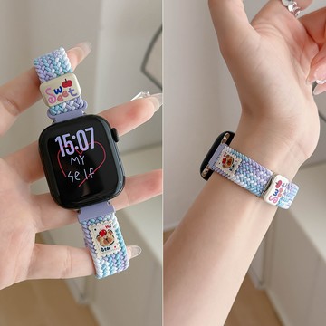 細款創意可愛小熊磁吸錶帶 適用於Apple watch10 錶帶 iwatch錶帶 全系列通用錶帶 當季錶帶
