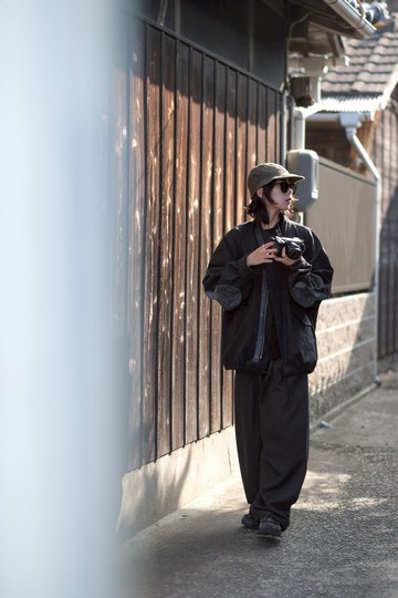 島上自行車手肘補丁夾克 - 2色 - 橄欖黑