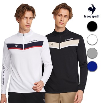 法國公雞質感抗菌除臭快乾長袖立領衫 男款 三色 LWS21844