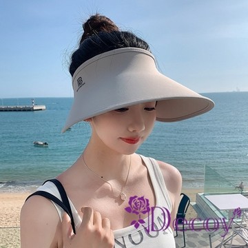 【Decoy】優閒渡假*帽檐加大冰絲涼感空頂防曬遮陽帽/顏色可選