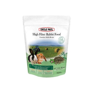 UNCLE PAUL 5包組 高纖兔料900g 粗條 苜蓿草配方 兔子飼料