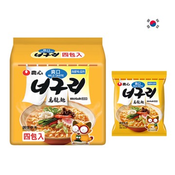 農心 浣熊麵 昆布海鮮風味麵 (清淡口味-微辣）（5包或4包/袋） 浣熊拉麵 爽口海鮮味烏龍麵