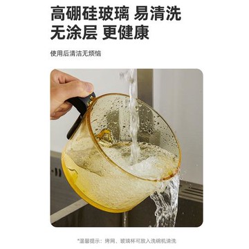 空氣炸鍋玻璃內膽配件可視化透明碗電炸鍋炸藍高硼硅2.5L通用3升
