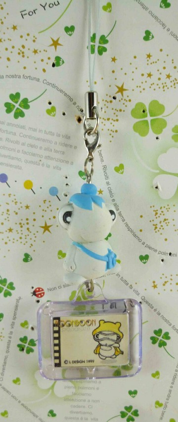 【震撼精品百貨】San-X動物家族 小狗 手機吊飾-相框 震撼日式精品百貨