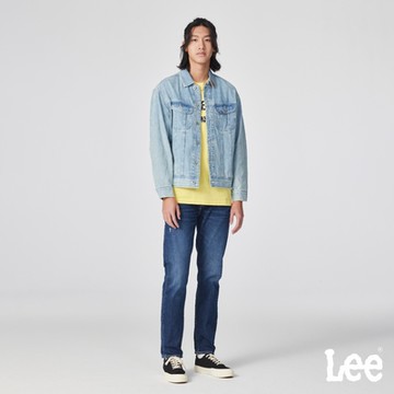 Lee 男款 731 中腰舒適小直筒牛仔褲 中藍洗水