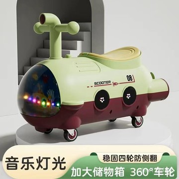 🌟桃園出貨🌟兒童防側翻靜音輪花生車2嵗及以上太空人滑行車360度萬嚮輪可儲物