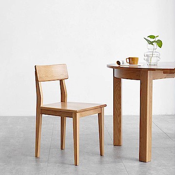 源氏木語西雅圖橡木原木色折角餐椅 Y90S01 (H014365972)