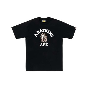 BAPE Trial Camo College Tee 猿人 荊棘 短袖 黑色 RAY-40 [台灣現貨]