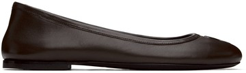 AMI Paris 棕色 Round Toe Ami de Caur 芭蕾鞋
