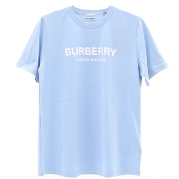 BURBERRY 8105653 品牌經典LOGO棉質短袖T恤.淺藍色
