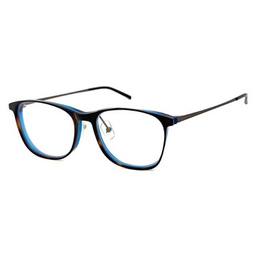 光學眼鏡 琥珀茶框雙色設計光學鏡框 薄鋼+板料鏡腳 高品質光學鏡框 (複合材質/全框) 15631