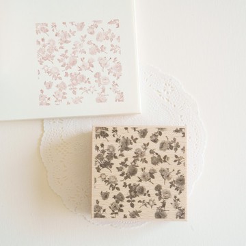 印章 – 點綴背景的復古玫瑰 / Vintage girly