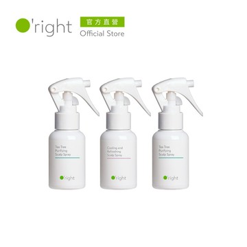 【精選三入組】O’right歐萊德 茶樹抗菌頭皮噴霧50ml*2+沁涼清新頭皮噴霧50ml*1