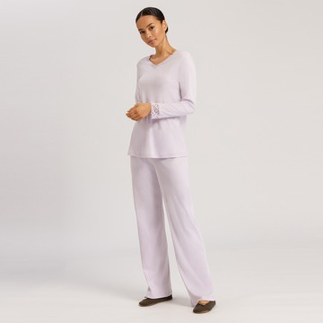 【HANRO】Moments Nw成套長袖睡衣XS-M(愛戀紫)