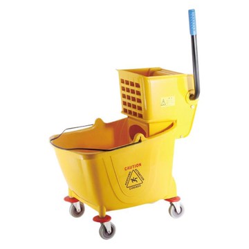 24升家用商用免手洗拖地桶榨水車餐廳酒店清潔擠水桶帶輪拖把桶[DD150210]