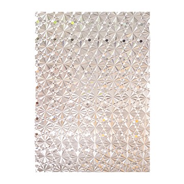 3D炫彩半透明靜電玻璃貼膜 鑽石紋 60x200公分  1組