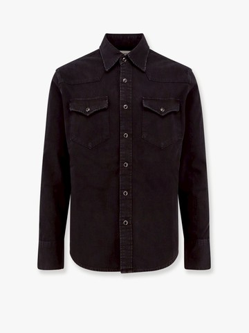 Washed denim distressed western shirt - TONYWACK - gender_Man