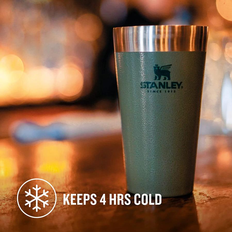 Stanley Adventure Stacking Beer Pint 0.47L Charcoal   Travel Mug Keeps Beer