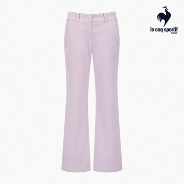 【LE COQ SPORTIF GOLF公雞高爾夫】女款粉紅色柔軟燈芯絨喇叭長褲 QLW8R802