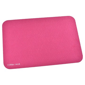 rubber anne 軟式珪藻土織物地墊  60 x 40 x 0.5cm  緹花古典紅  1個