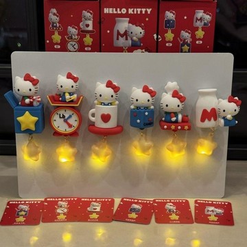 ✨桃園出貨✨hello kitty冰箱貼復古餐廳系列盲盒星星發光冰箱貼禮物送禮定製