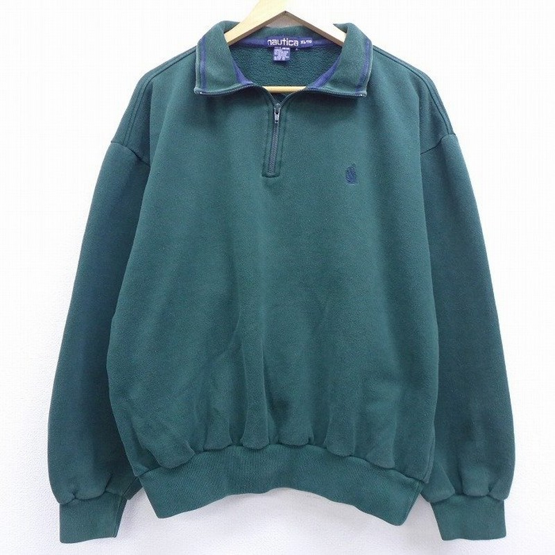 83%OFF!】 NAUTICA ノーティカ ハーフジップ スウェット モスグリーン 3XL econet.bi