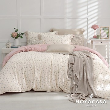 HOYACASA 60支抗菌天絲兩用被床包組｜莓果香頌｜(雙人/加大)