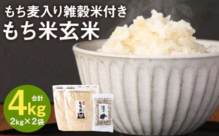 熊本県菊池産 もち米 玄米 2kg×2袋 雑穀米 200g 計4.2kg ヒヨクモチ