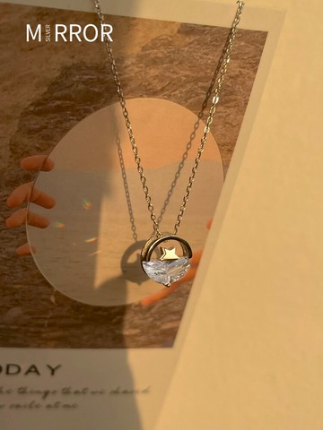 小麋人925小眾設計一汪星河純銀項鏈鎖骨鏈女款ins冷淡風小眾設計