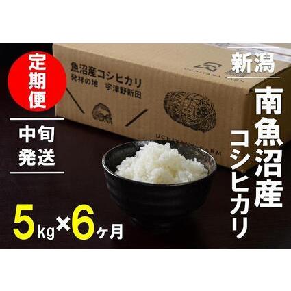 ふるさと納税 5kg×6ヶ月　南魚沼産コシヒカリ 新潟県南魚沼市