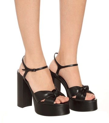 Saint Laurent Bianca 125 leather platform sandals