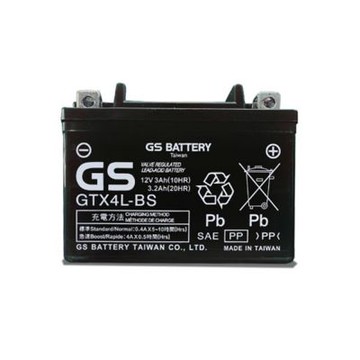GS統力 GTX4L-BS 機車電瓶 全新未入液 同YTX4L ZTX4L 機車4號電池 50cc 小綿羊