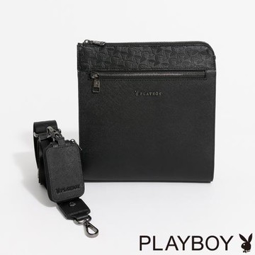 PLAYBOY - 斜背包  Play of light and shadow系列 - 黑色