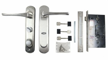 C.O.E E-325 五段 葉片式防盜鎖 絲面銀 I型水平把手 內轉式連體鎖 水平鎖 面板鎖 板手鎖 把手鎖