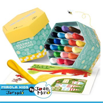 JarMelo 原創美玩 - 不髒手蜂蠟控筆蠟筆(24色) MK96246